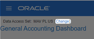Data Access Set - Oracle Fusion General Accounting Dashboard